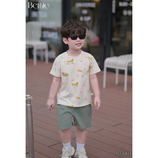 Set cotton in trần Puppy good day rực rỡ mềm,thấm hút mồ hôi B004
