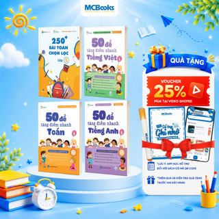Sách - Tham khảo lớp 5 - Combo 250 Bài Toán Chọn Lọc Và 50 Đề Tăng Điểm Nhanh Toán - Tiếng Việt - Tiếng Anh Lớp 5