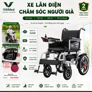 Xe Lăn Điện Lưng Thấp VA-XE081 Cao Cấp - Gấp gọn, An toàn cho Người Già & Người Bệnh(BẢO HÀNH 2 NĂM)