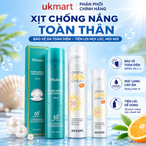 Xịt Chống Nắng Toàn Thân Jm Solution Sun Spray SPF 50+/PA ++++ 180ml & RECIPE 180ml