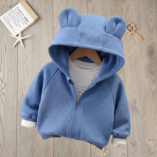 Áo Điều Hòa 4 Mùa Cho Bé Tai Gấu1 Vải Tăm Tổ Ong Mềm Mát Chống Nắng Nhẹ Bé Trai Bé Gái 6 - 40kg