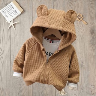 Áo Điều Hòa 4 Mùa Cho Bé Tai Gấu1 Vải Tăm Tổ Ong Mềm Mát Chống Nắng Nhẹ Bé Trai Bé Gái 6 - 40kg