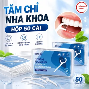 Combo 9 Hộp 50 cái tăm chỉ nha khoa vệ sinh răng miệng sạch sẽ ( 450 cái )
