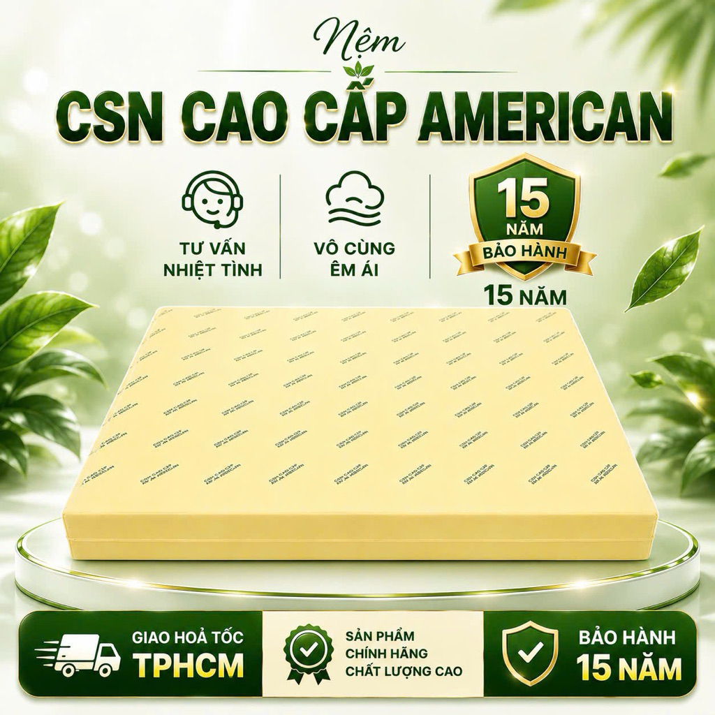(hỏa tốc tp hcm ) nệm cao cấp american đầy đủ kích thước