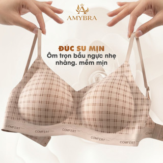 Áo Ngực Nữ AMYBRA Đúc Su Không Gọng Mềm Mại, Áo Lót Nữ Mút Mỏng Mềm Mại Họa Tiết Thời Trang A3854