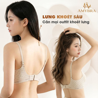 Áo Ngực Nữ AMYBRA Đúc Su Không Gọng Mềm Mại, Áo Lót Nữ Mút Mỏng Mềm Mại Họa Tiết Thời Trang A3854