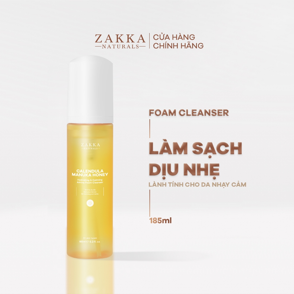 Sữa Rửa Mặt Hoa Cúc Làm Sạch Dịu Nhẹ Dưỡng Ẩm Zakka Naturals 185ml