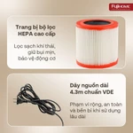Máy hút bụi khô & ướt Fujihome VC30N dung tích lớn, lực hút 18KPa, thùng chứa 30 lít, thổi tiện lợi — ảnh 4