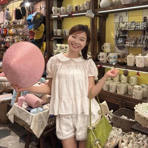 Áo Babydoll Nữ Cổ Sen Tay Phồng Caro Vintage Hàn Quốc - VieSoul
