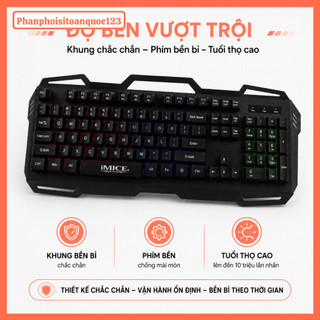 Bàn Phím Giả Cơ iMICE AK-400 LED RGB – 104 Phím Gaming USB Plug & Play Tặng Kèm Chuột Máy Tính