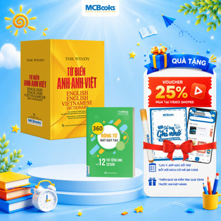 Sách - Từ Điển Anh Anh Việt Bìa Cứng Màu Vàng - Tặng Kèm 360 Động Từ Bất Quy Tắc Và 12 Thì Cơ Bản Trong Tiếng Anh