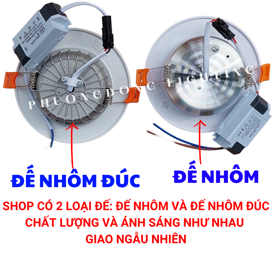 Đèn LED Âm Trần Viền Vàng, Viền Bạc 7w, 9w Đổi 3 màu ánh sáng Tiết kiệm điện Bảo hành 12 tháng