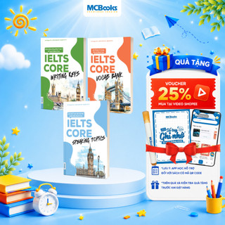 Sách - Combo IELTS CORE Writing Keys - Speaking Topic - Vocab Bank, Viết– Nói – Từ vựng