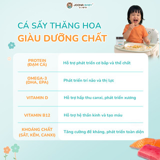Cá Sấy Cho Bé Ăn Dặm - COMBO 2 Hũ Cá Sấy Thăng Hoa, Giàu Omega 3 Protein, Không Gia Vị | Joona Baby