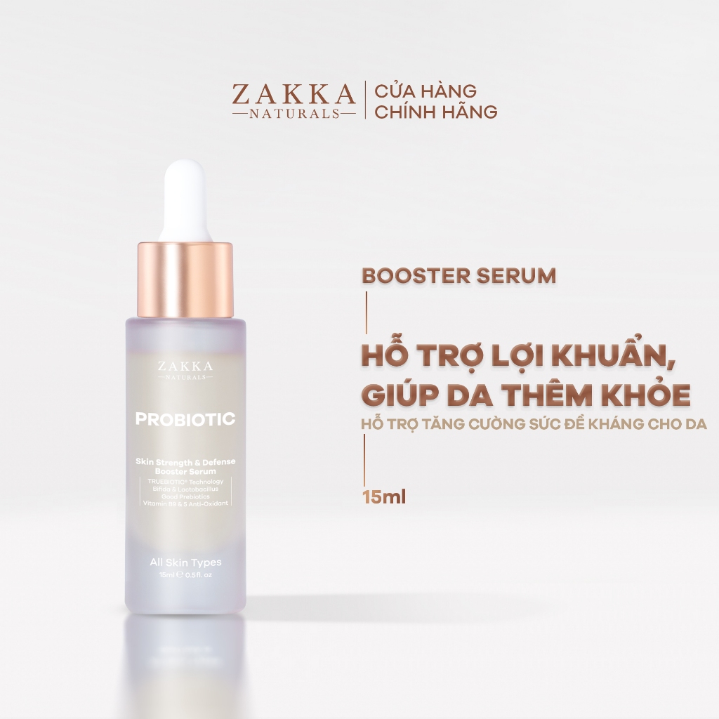 [MINISIZE] Tinh chất hỗ trợ lợi khuẩn giúp khoẻ da Probiotic Skin Strength & Defense Zakka Naturals 15ml