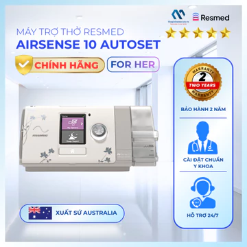 [HÀNG CHÍNH HÃNG] Máy trợ thở ResMed AirSense Autoset For Her tối ưu thở, đặc biệt là với nữ giới nhạy cảm