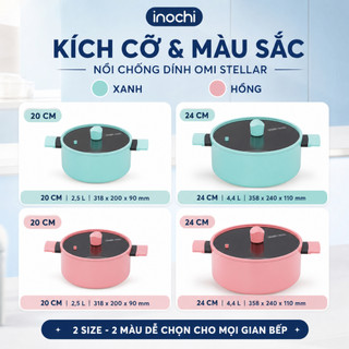 Nồi, Chảo, Quánh Omi Stellar Inochi cao cấp tăng khả năng chống dính - Chất liệu an toàn