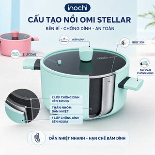 Nồi, Chảo, Quánh Omi Stellar Inochi cao cấp tăng khả năng chống dính - Chất liệu an toàn