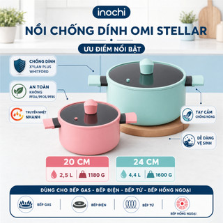 Nồi, Chảo, Quánh Omi Stellar Inochi cao cấp tăng khả năng chống dính - Chất liệu an toàn