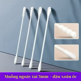 [Hộp 200 Que] Tăm Bông Ngoái Tay Thân Gỗ, Bông Ngoáy Tai 2 Đầu, Tăm Bông Gỗ, Tăm Bông 2 Đầu, Tăm Bông An Toàn - GoBy