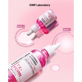 Toner/Tinh chất dưỡng sáng CNP LABORATORY Derma Answer Pink Toning Toner/Deep In Shot TXAAmpule