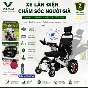 Xe Lăn Điện Ngả Lưng Tự Động (Remote) VA-XE661 Lithium PRO - Gấp gọn, An toàn cho Người Già & Người Bệnh (BH 2 NĂM)