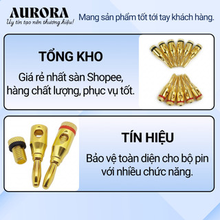 Giắc bắp chuối mạ vàng 24k - Jack đánh dấu đỏ đen - Tiếp xúc ổn định với loa, amply, mixer