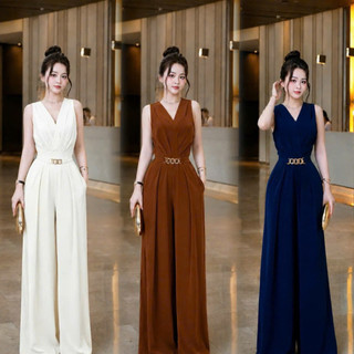 Jumpusuit lụa liền thân  sang chảnh dành cho nữ sang trọng