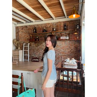 𝐇𝐚𝐲𝐚𝐭𝐨 𝐓𝐨𝐩 - Áo sơ mi nữ trắng, áo Linen cổ tròn buộc nơ sau nhien.official NAS00014