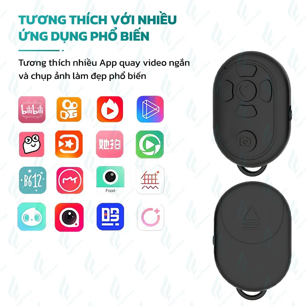 Điều khiển điện thoại di động Bluetooth từ xa chụp ảnh, quay video phù hợp với iOS và Android