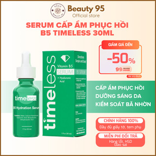Tinh chất Serum Timeless phục hồi và cấp ẩm da Vitamin B5 + Hyaluronic Acid 30ml tem phụ