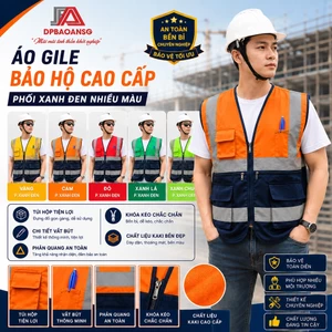 Áo Bảo Hộ Lao Động Ghile Vải Suýt Bền Bỉ Cho Công Nhân Vệ Sinh, Công Trình, Nhà Máy