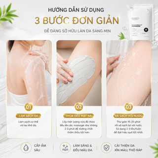 Kem Ủ Trắng Body HUNMUI 300ml - Tắm Trắng Toàn Thân, Dưỡng Trắng Da Chuyên Sâu, Nâng Tone Nhanh, Cấp Ẩm, Mờ Thâm Sạm