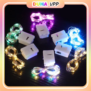 Set 100 Đèn Led Trang Trí Fairylight Đom Đóm Có Sẵn Pin 1m 2m DUHA 014