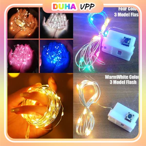 Combo 50 Dây Đèn Led Trang Trí Fairylight Đom Đóm Có Sẵn Pin Dài 1m-2m, Trang Trí Giáng Sinh, Giỏ Quà DUHA 014