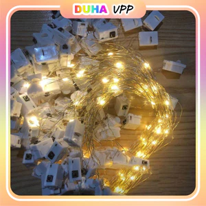 Đèn Led Đom Đóm Fairylight 1m/2m/3m 3 Chế Độ Sáng Có Sẵn Pin, Trang Trí Quà Tặng, Giáng Sinh, Lễ Tết DUHA 014