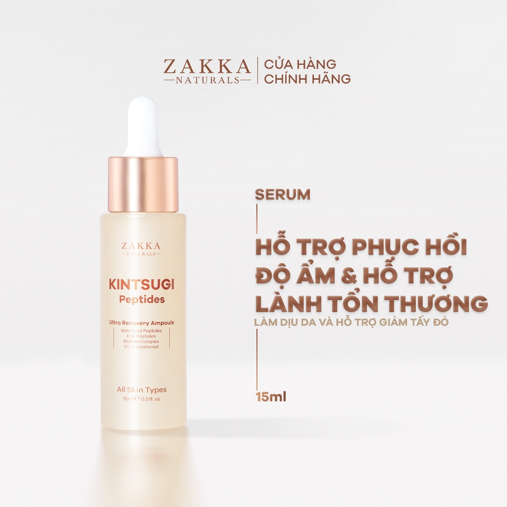 [MINISIZE] Tinh Chất Phục Hồi Độ Ẩm & Lành Tổn Thương Zakka Naturals Kintsugi Peptides Ultra Recovery Ampoule 15ml