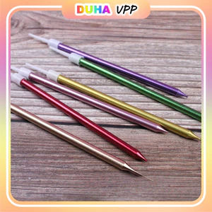 Set 10 Vỉ Nến Bút Chì Hàn Quốc Trang Trí Bánh Sinh Nhật, Nến Xoắn Béo Trang Trí Bánh Kem DUHA 023