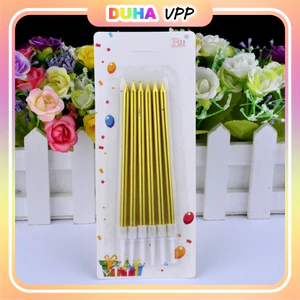 Combo 100 Vỉ Nến Sinh Nhật Hình Bút Chì Ren Vàng DUHA 023