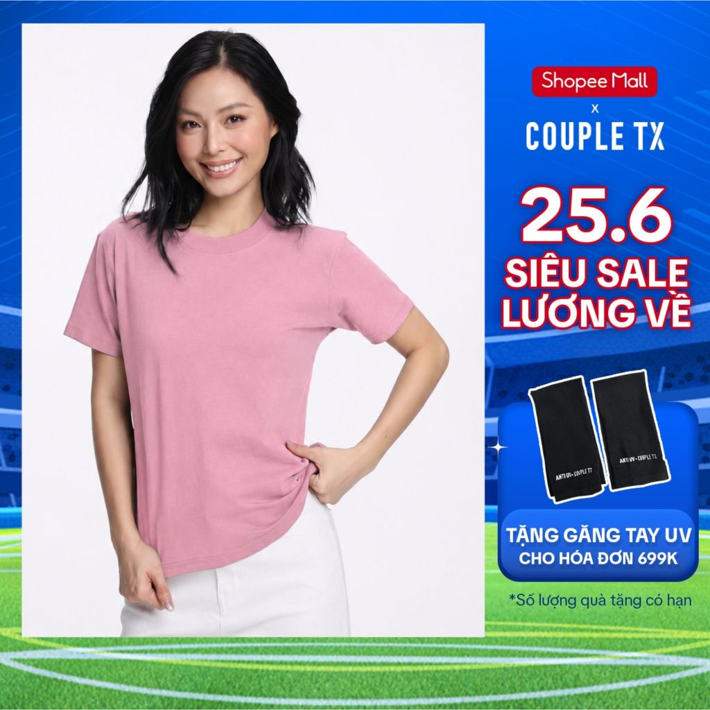 Áo Thun Nữ Couple TX Basic Cổ Tròn Form Slim WTS 2526