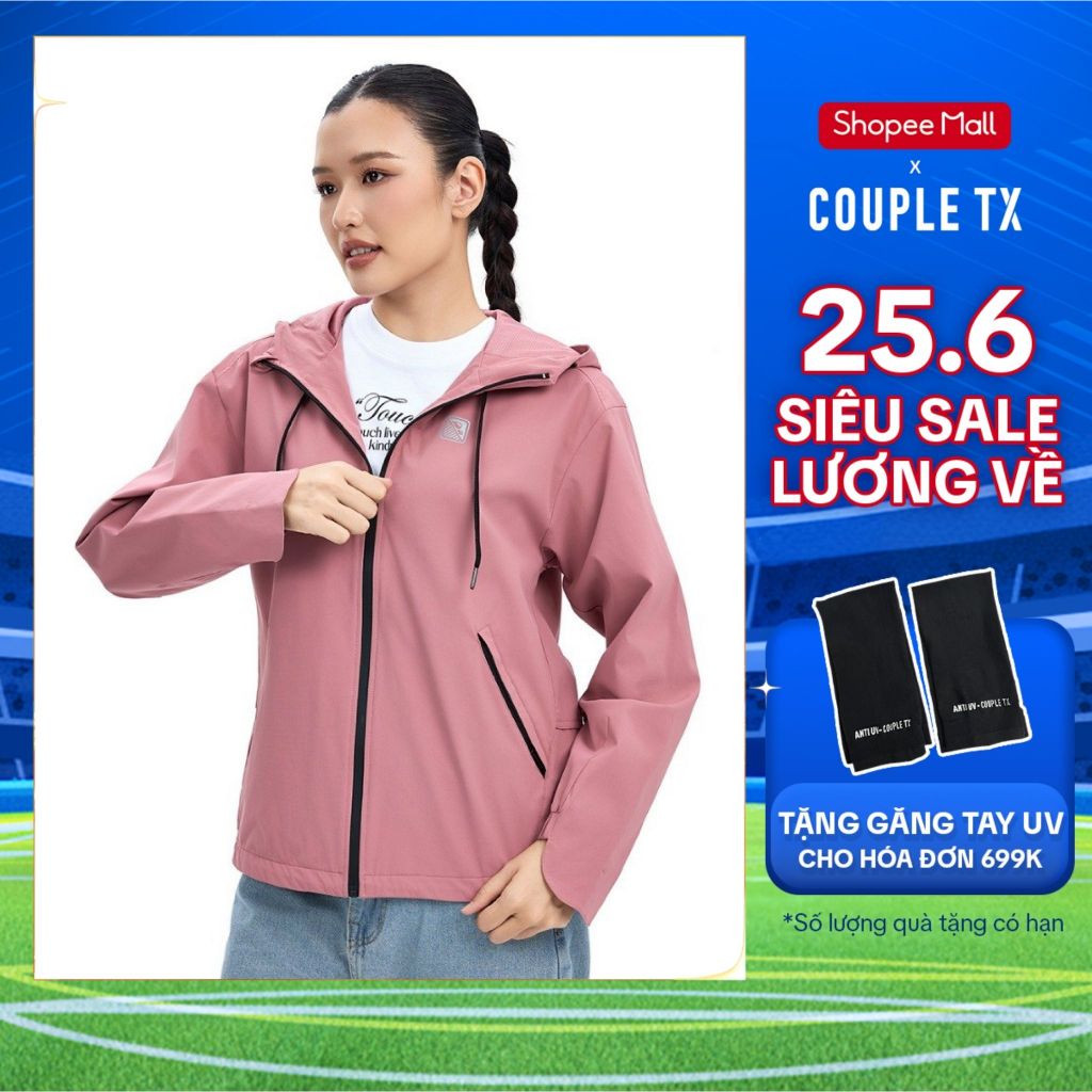 Áo Khoác Dù Nữ Trượt Nước Couple TX Signal Logo Form Relax WOP 2087