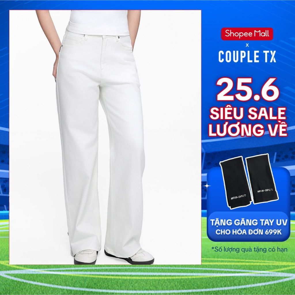Quần Jean Ống Rộng Nữ Couple TX Cullotte WJE 2034