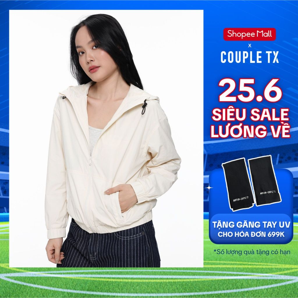 Áo Khoác Dù Nữ Couple TX 2 Lớp Form Regular mix Relax WOP 2099