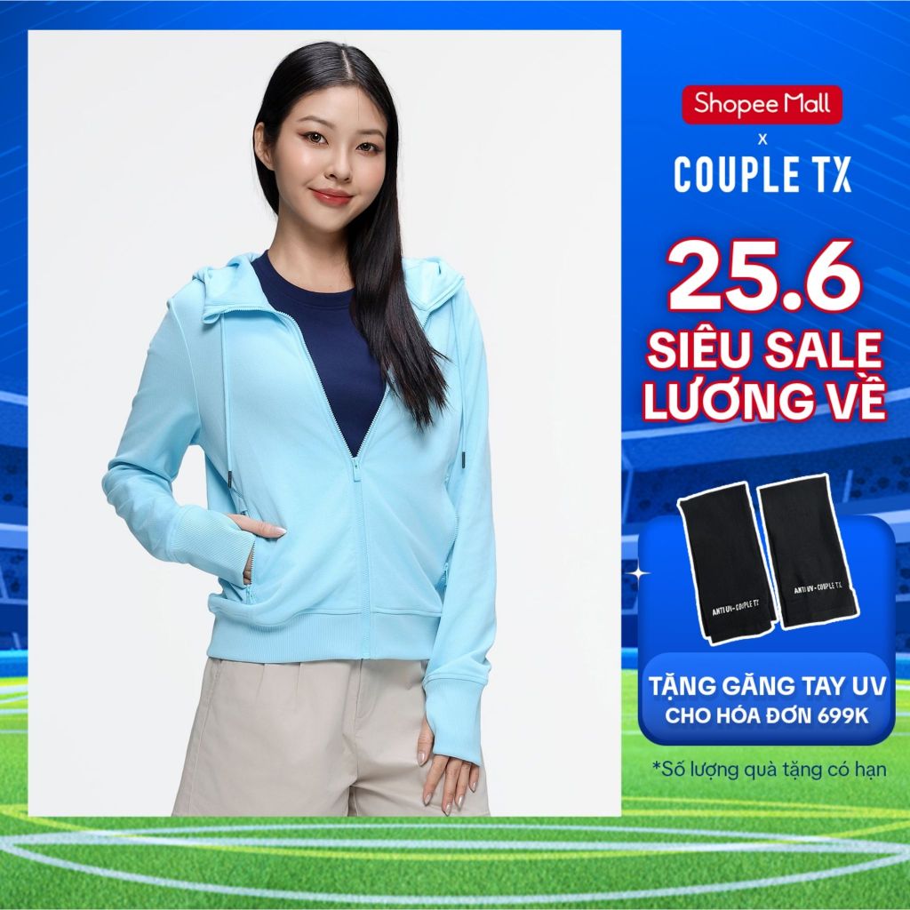 Áo Khoác Vải Chống UV Nữ Couple TX Anti UV Original Ver 2 Form Regular WOK 2076