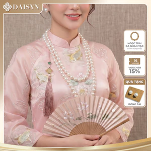 N800 dây chuyền hạt ngọc trai nhân tạo mang áo dài 12li dài 150cm, chuỗi hạt ngọc trai nhân tạo sang trọng