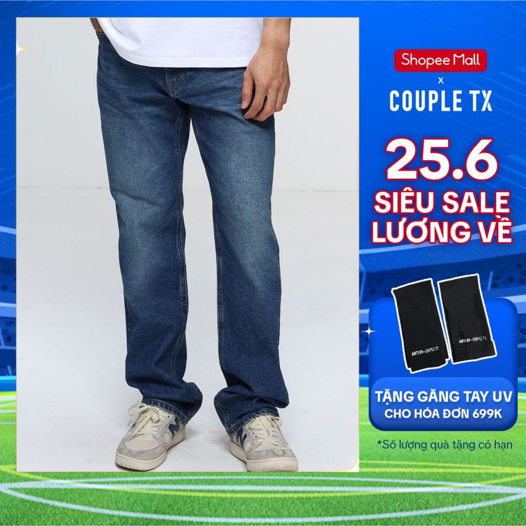 Quần Jean Dài Nam Couple TX Original Straight Denim Form Regular MJE 1033
