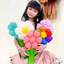 Bóng Hình Bông Hoa Cầm Tay Có Lá Trang Trí Sinh Nhật, Khai Giảng, Tổng Kết Năm Học,Sự Kiện 8/3 20/10
