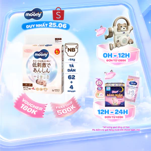 Tã dán Moony Dịu Nhẹ siêu cao cấp NB/S/M/L