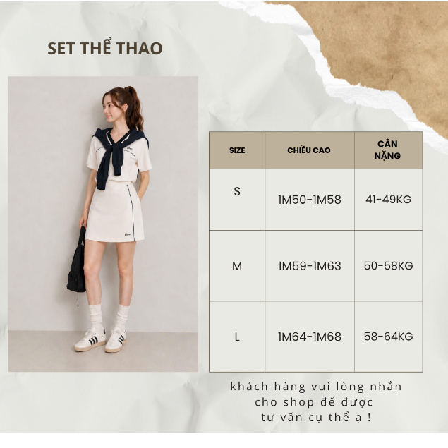 Set bộ thể thao áo cổ V + chân váy basic - ST Design - k92