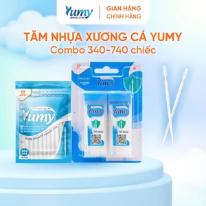 Combo 740 chiếc Tăm nhựa xương cá YUMY, đầu tăm xỉa răng nhỏ mềm, an toàn cho nướu (CB-125-133)